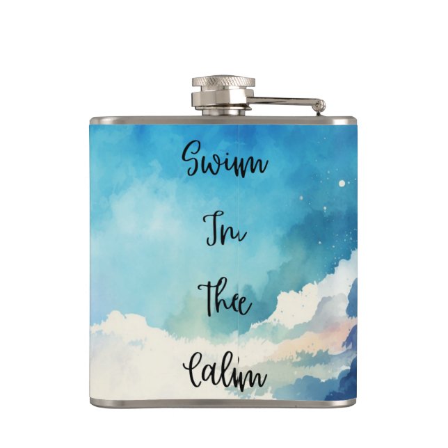 Swim In The Calm Flask (Back)