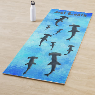 Swim in the Ocean with the Sharks Yoga Mat