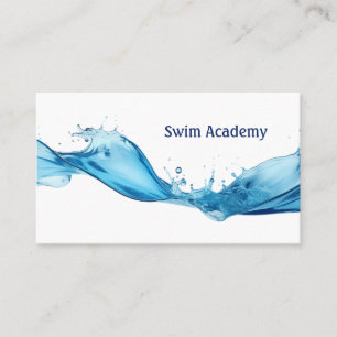 Swim instructor splash business card