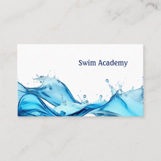Swim instructor splash business card