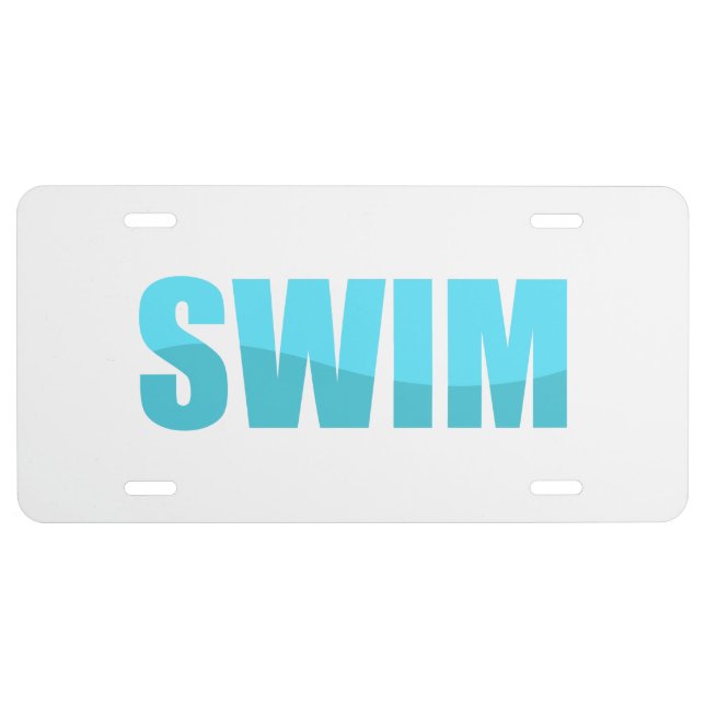 Swim License Plate (Front)