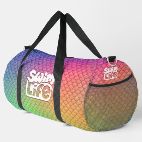Swim Life Rainbow scales Large Duffle Bag