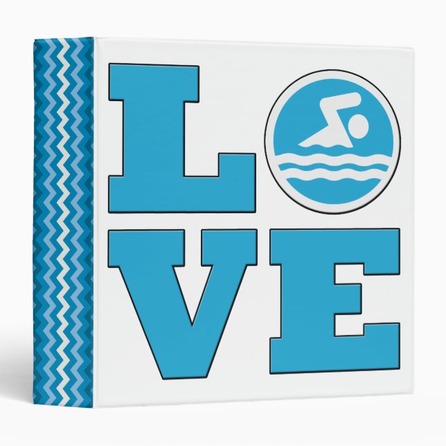Swim Love Binder for Competitive Swimmers or Coach (Front/Spine)