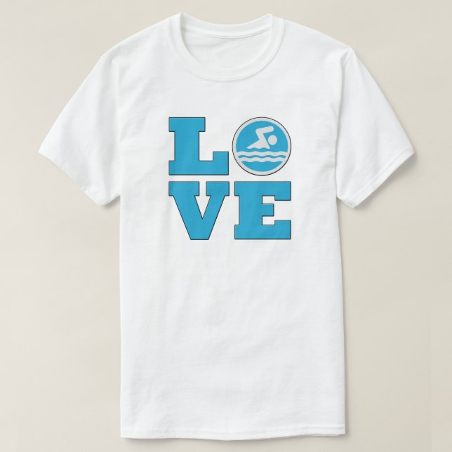Swim Love Men's T-shirt for Swimmers (Design Front)