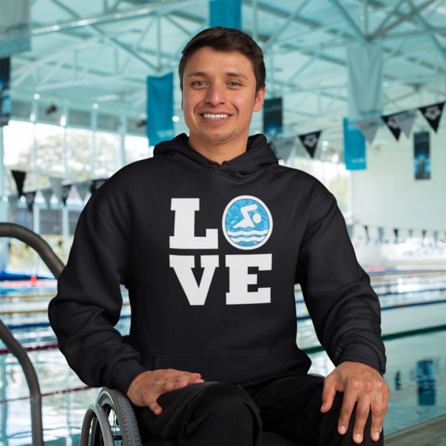 Swim LOVE Swimming and Diving Swimmers and Coaches Hoodie (Creator Uploaded)