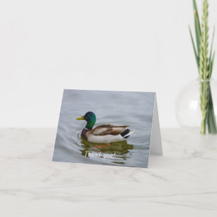 Swim Mallard Swim Letterpress Thank You Card