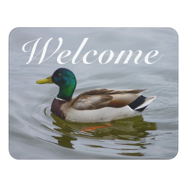 Swim Mallard Swim Welcome Door Sign (Contemporary Front)