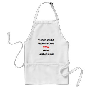 swim mom, awesome adult apron