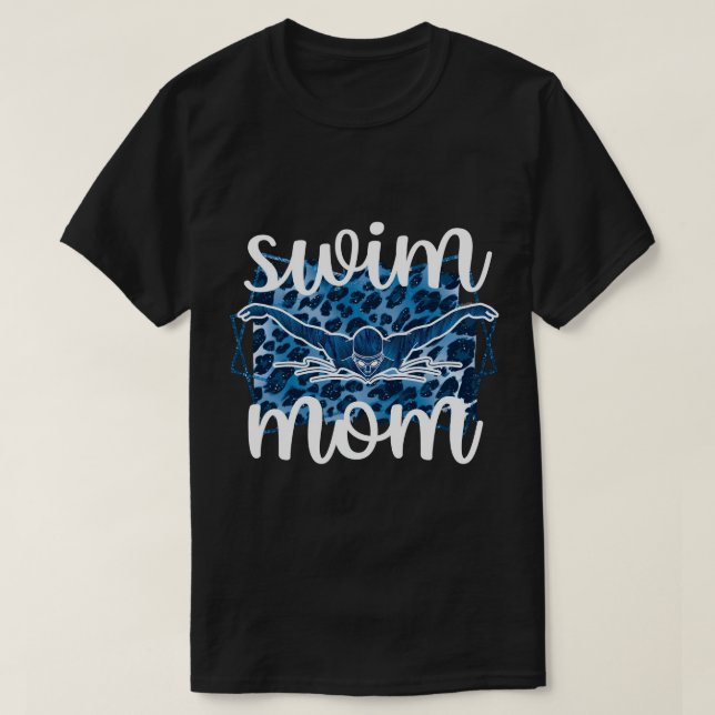 Swim Mom Best Swim Mama Of A Swimmer Mother Pullov T-Shirt (Design Front)