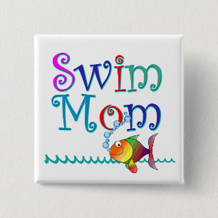 Swim Mom Button