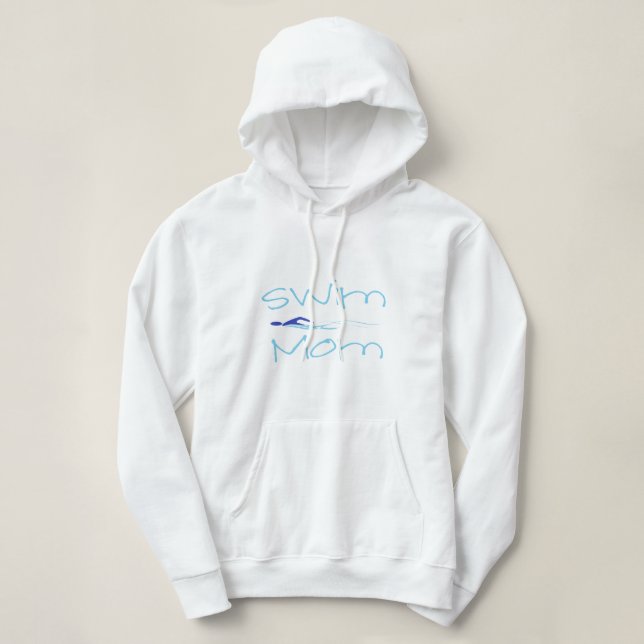 Swim Mom Hoodie Sweatshirt Template (Design Front)