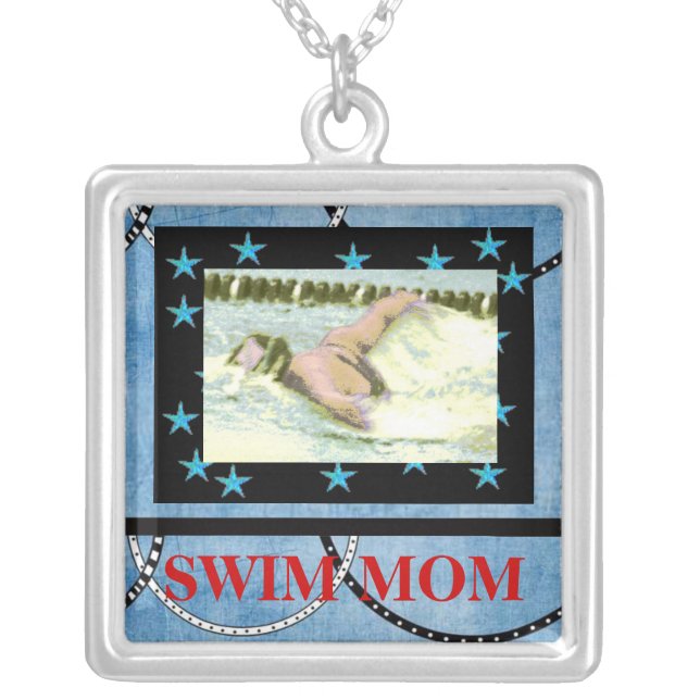 Swim mom photo necklace (Front)