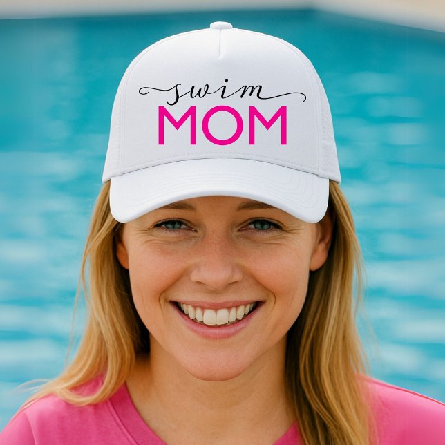 Swim Mom Sporty Trucker Hat (Creator Uploaded)