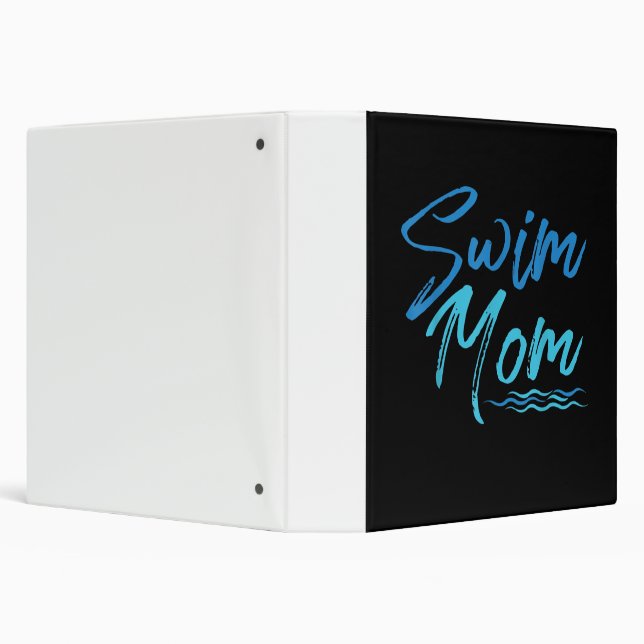 Swim Mom Swimming Funny Cute Gift 3 Ring Binder (Background)