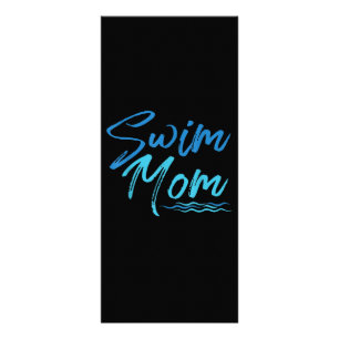 Swim Mom Swimming Funny Cute Gift Rack Card