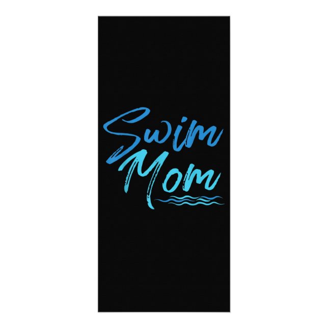 Swim Mom Swimming Funny Cute Gift Rack Card (Front)