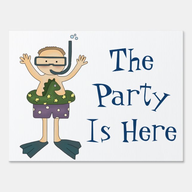 Swim Party Yard Sign (Front)