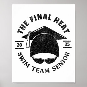 Swim Senior 2025 Graduation Cap  Poster