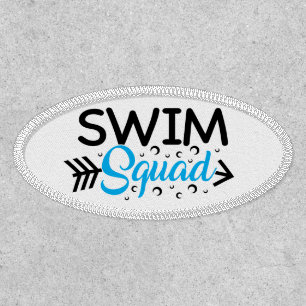 Swim Squad Swimming Modern Typography Sport Patch