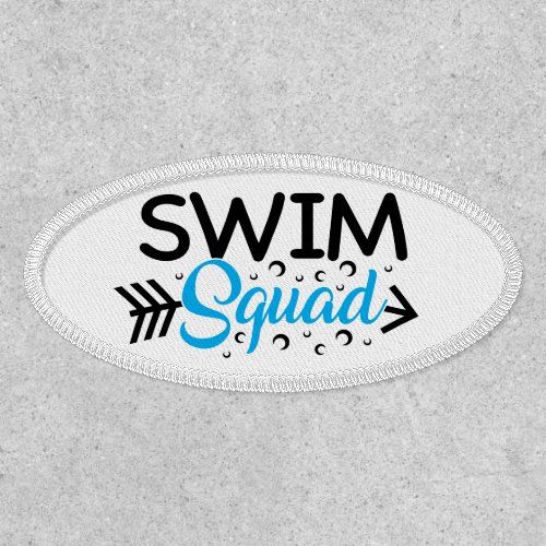 Swim Squad Swimming Modern Typography Sport Patch