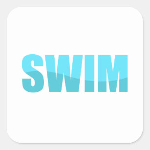 Swim Square Sticker