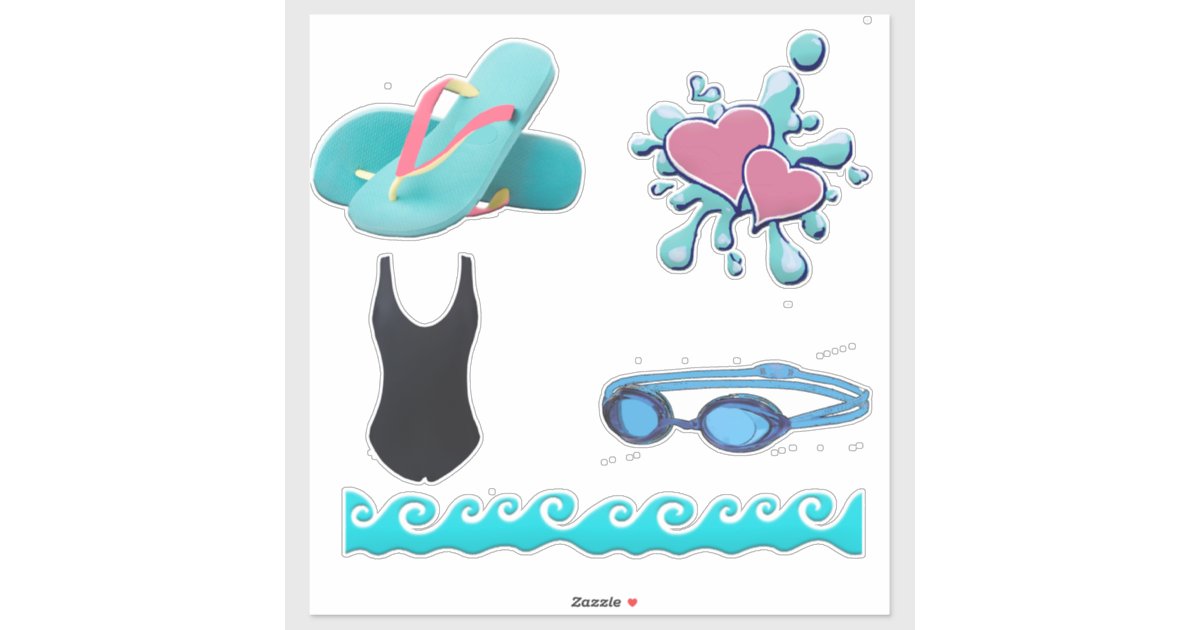 Swim Stickers Zazzle