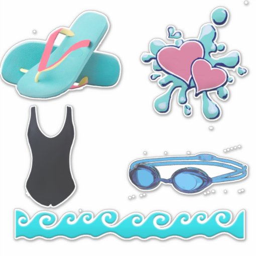 Swim Stickers Zazzle
