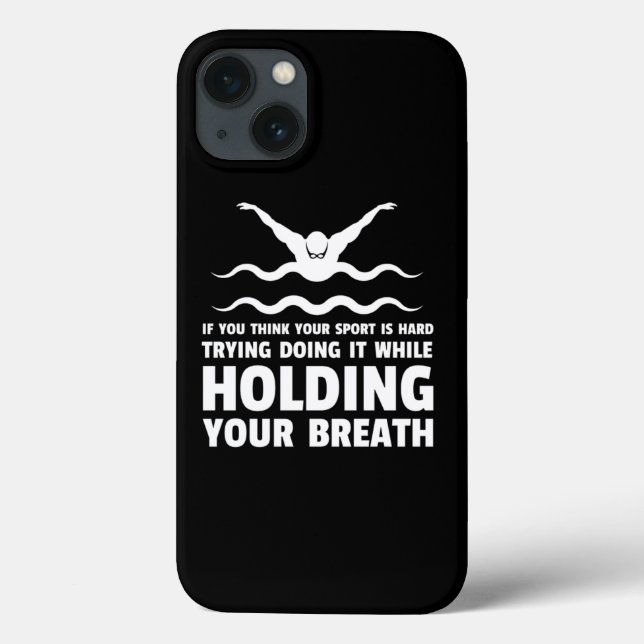 Swim Swimmer Funny Swimming Sport Practice Design Case-Mate iPhone Case (Back)