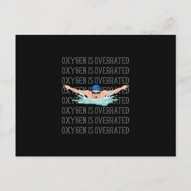 Swim Swimmer Love Funny Swimming Boy Sport Postcard (Front)