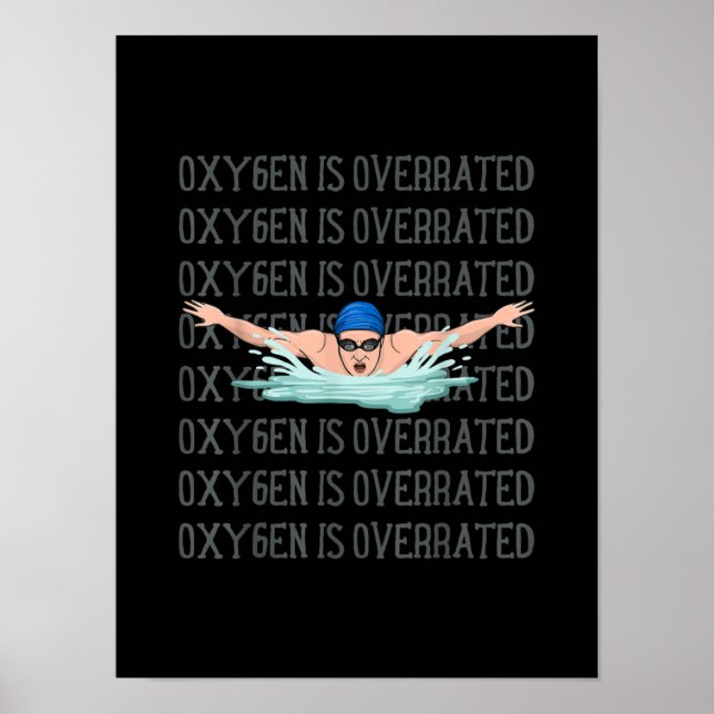 Swim Swimmer Love Funny Swimming Boy Sport Poster (Front)