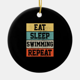 Swim Swimmer Swimming   Gift Ceramic Ornament