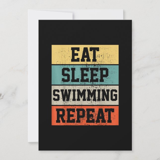 Swim Swimmer Swimming   Gift Holiday Card (Front)