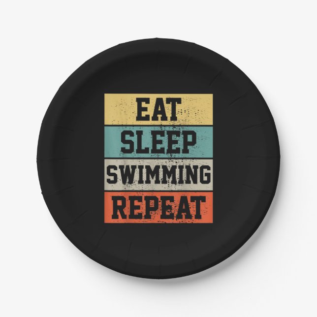 Swim Swimmer Swimming   Gift Paper Plates (Front)