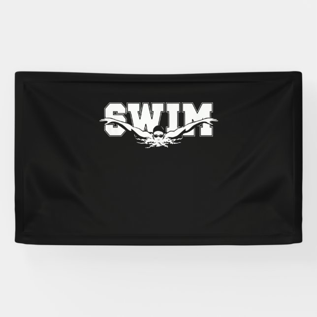 Swim  Swimmers Competitive Swimming Athletic Gift Banner (Horizontal)
