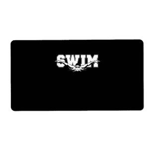 Swim Swimmers Competitive Swimming Athletic Gift Label