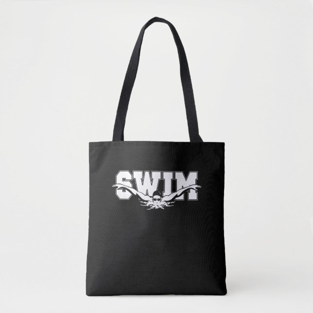 Swim  Swimmers Competitive Swimming Athletic Gift Tote Bag (Front)