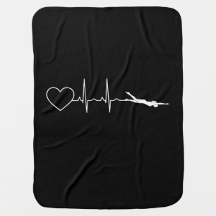 Swim - Swimming Heartbeat Baby Blanket