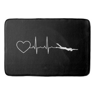Swim - Swimming Heartbeat Bath Mat