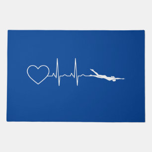 Swim - Swimming Heartbeat Doormat