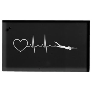 Swim - Swimming Heartbeat Place Card Holder