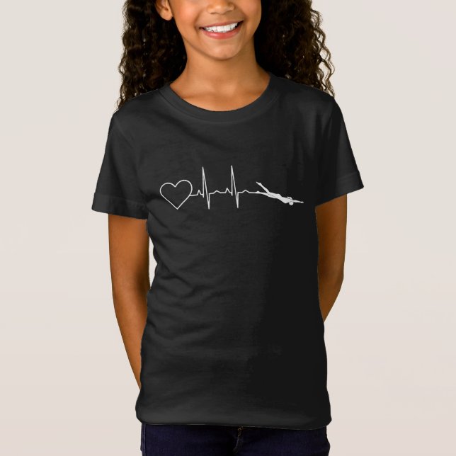 Swim - Swimming Heartbeat T-Shirt (Front)