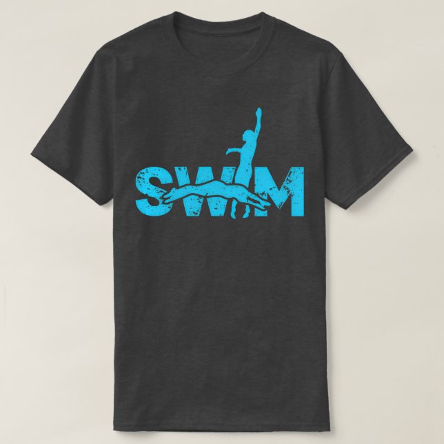 SWIM swimming sports gift T-Shirt (Design Front)