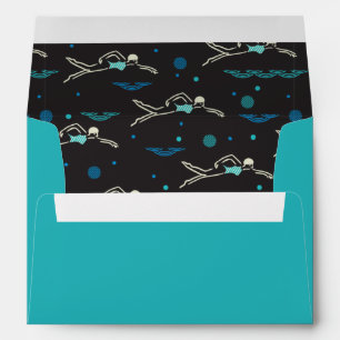 Swim Swimming Swimmers Pattern Envelope