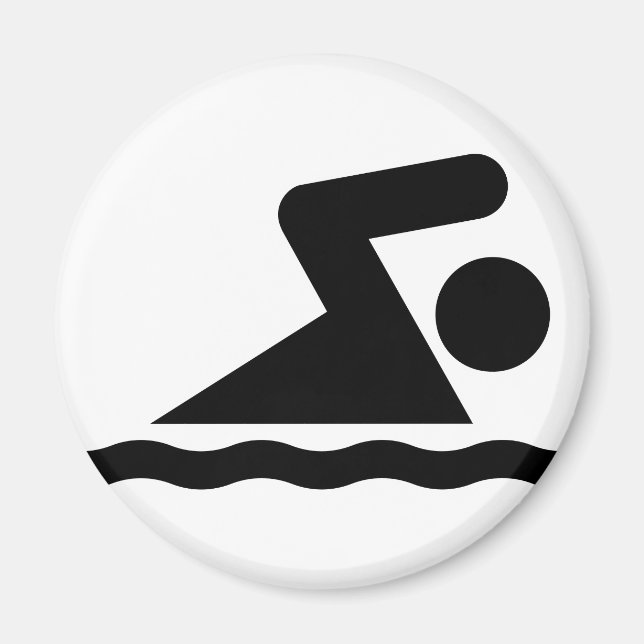 Swim Symbol Magnet (Front)