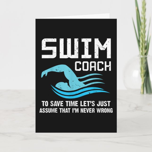 Swim Teacher Swimming Coach Card (Front)