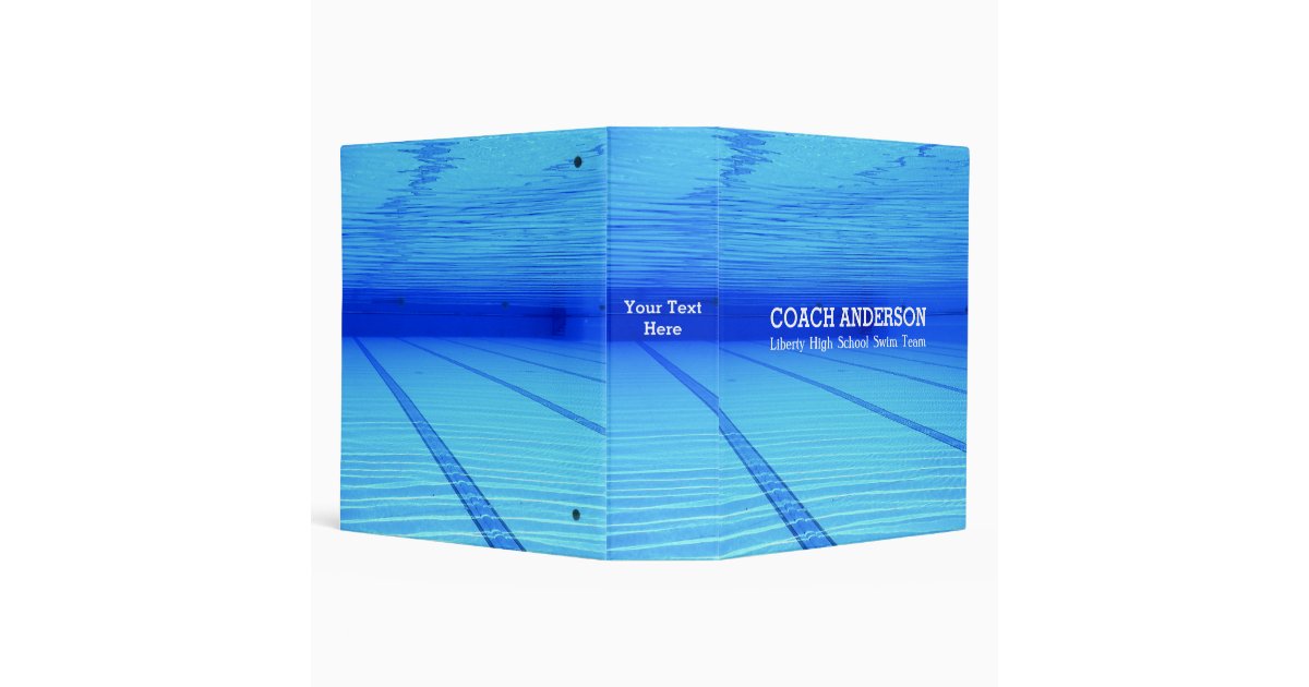 Swim Team Binder Zazzle