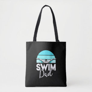 Swim Team Dad Far School Swimming Meet Swimmer Tote Bag