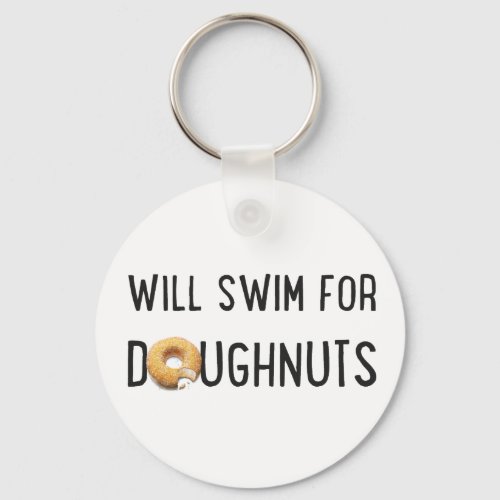 Swim Team Funny swimmer gift doughnuts Keychain