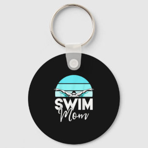 Swim Team Mom Mor School Swimming Meet Swimmer Keychain