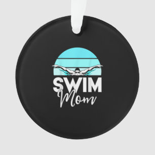 Swim Team Mom Mor School Swimming Meet Swimmer Ornament